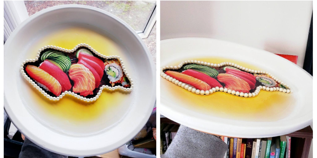 P6 | "Sushi Delight" | 14" Terracotta Medifestation Plate