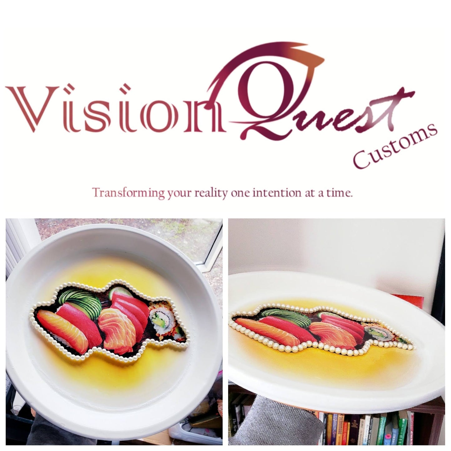 P6 | "Sushi Delight" | 14" Terracotta Medifestation Plate