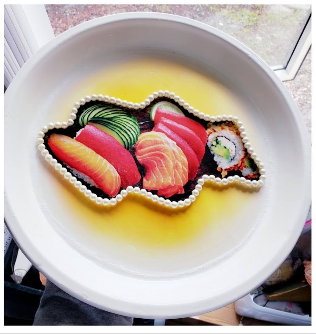 P6 | "Sushi Delight" | 14" Terracotta Medifestation Plate